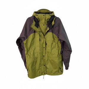 REI Green Gray Gore-Tex Rain Jacket Women's M